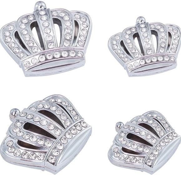 Princess Crown Bling Emblems 4PK- NEW - Picture 1 of 4